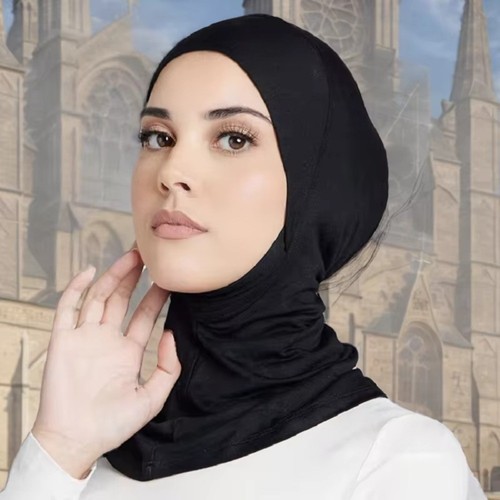 Polyester instant cap hijab - instant,