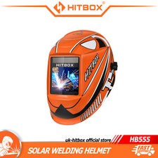 HITBOX Welding Helmet ​Auto Darkening Large View Screen True Color Solar Battery