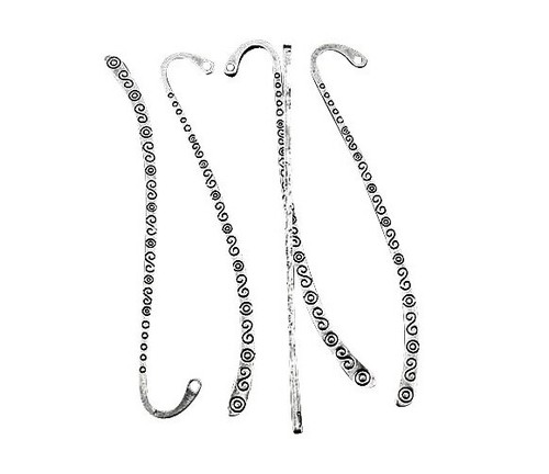 Silver tone swirl 1 - tone,