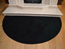 Black hearth rug - hearth, soft