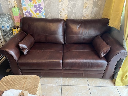 Genuine italian leather sofa - italian,