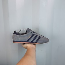*RARE* UK 9.5 - adidas Originals Zurro Grey Dark Blue Mens Trainers Shoes GY9430