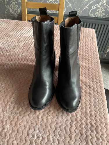 Black leather boots size - h&m, boots.