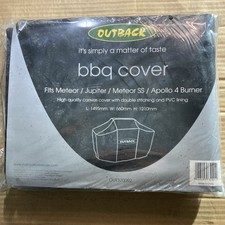 Genuine Outback BBQ Canvas Cover Meteor / Jupiter / Meteor SS / Apollo 4 Burner