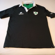 Guinness Ireland Cotton Traders Rugby Union Black Shirt Jersey Size Medium 