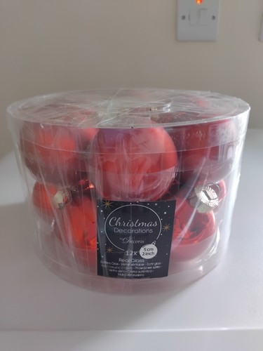 Decoris red glass - glass, baubles,