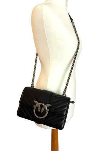 Pinko black chevron leather - pinko,