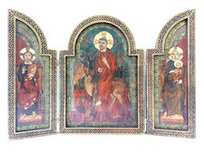 Large Religious triptych Icon