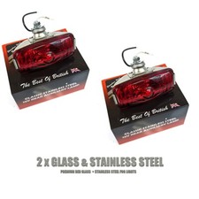 CLASSIC CAR GLASS FOG  LAMP FORD MINI MG GLASS PAIR Y3278
