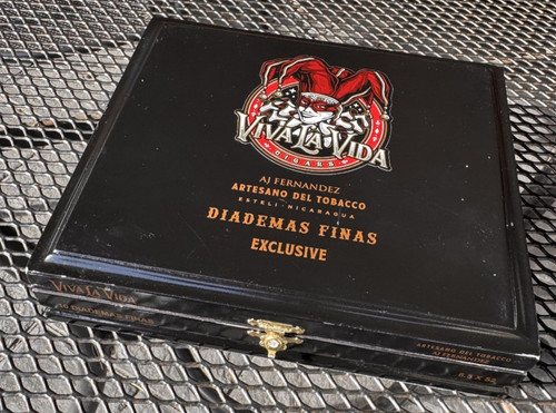 Empty wooden cigar box