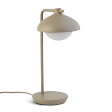 Acorn Metal Desk Lamp Latte Scandi Style Opal Shade Reading Light