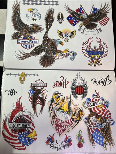 Tattoo flash sheets eagles - tattoo,