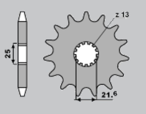 Front sprocket 518 suzuki - front,