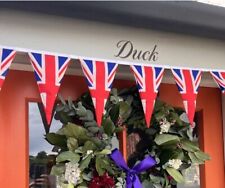 V.E.DAY.BIG SALE .Union Jack fabric bunting.Double sided.