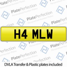 H4 MLW MW MARK MATT MEL MICK MARTIN CHERISHED PRIVATE NUMBER PLATE DVLA REG