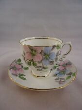 Salisbury Wild Rose Tea Cup & Saucer Fine Bone China Vintage British
