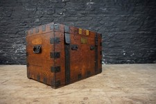 Large antique iron banded oak - antique,