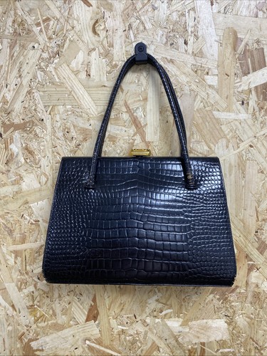 Vintage waldybag black croc - black,