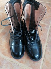 ROBERT CLERGERIE BLACK LEATHER BOOTS SIZE 38