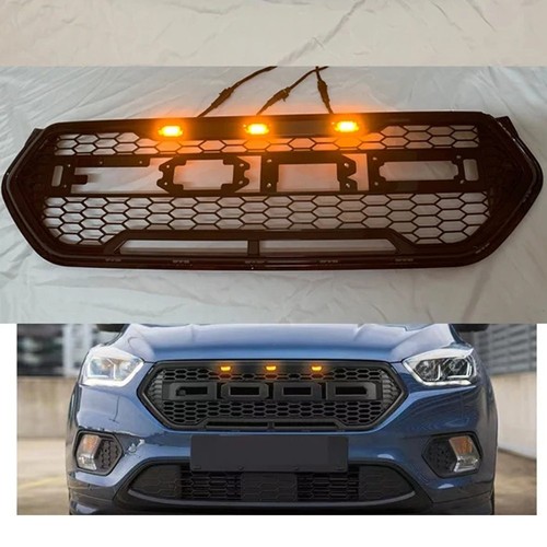 Gloss black front hood mesh - black,