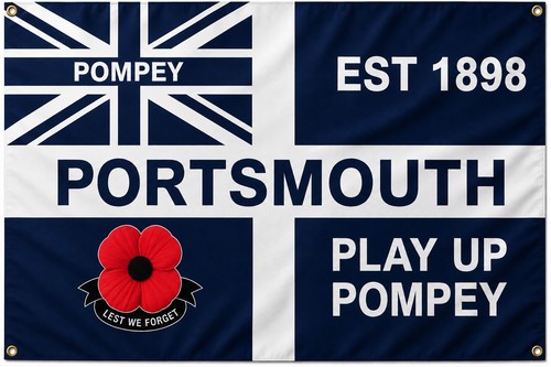Portsmouth pompey flag 5ft - pompey, by