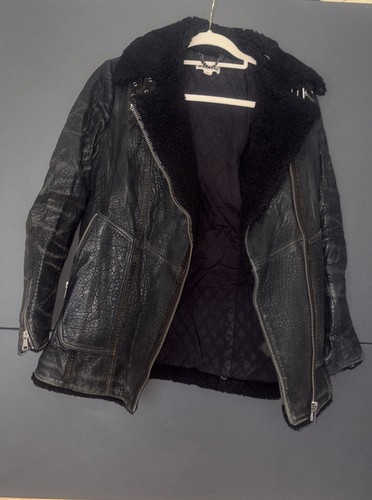 Whistles daria leather biker - leather,