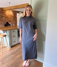 Ex M*S Nightdress Womens Grey Star Print Cotton Modal Sleepwear Short Sleeve