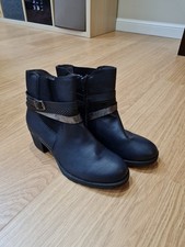 Womens Pavers navy Footflexx ankle Boots Size 6.5 EU 40