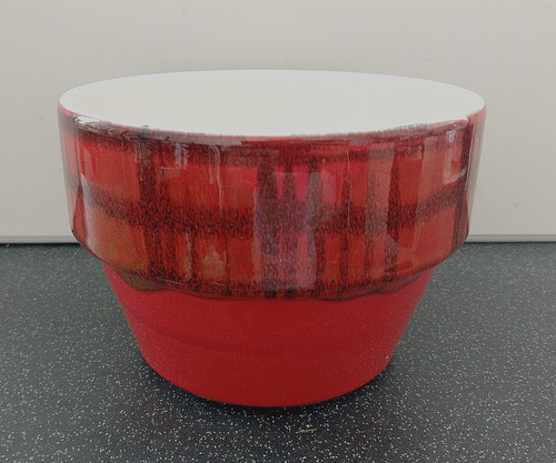 Poole pottery planter red - pottery,