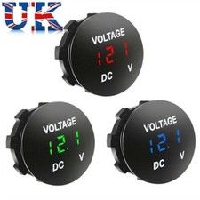 DC 12V-24V LED Display Motorcycle Voltage Meter Battery Gauge Car Voltmeter