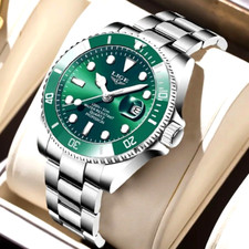 LIGE Mens Stainless Steel