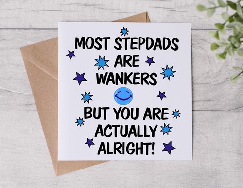 Funny stepdad card - funny,