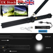 High Power 5500000LM LED Security Stick Flashlight Rechargeable Torch Spotlight
