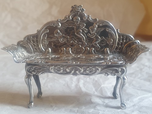 Vintage silver novelty sofa - silver,