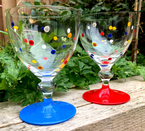 Pair colourful art deco - pair,