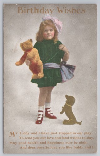 Vintage birthday postcard - birthday,