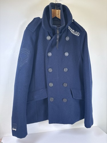 Superdry pea coat men xl - coat,