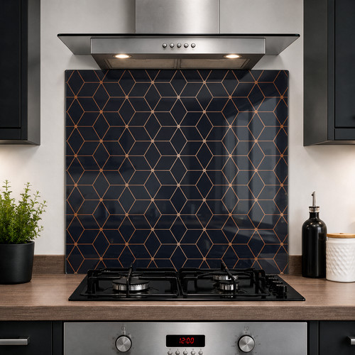 Printed glass kitchen - glass,