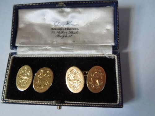 Antique 18ct gold cufflinks - antique,