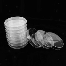box of 200 vabiooth sterile plastic petri dishes with lids 60mm diameter x 15mm