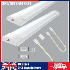 LED Batten Light Ceiling Tube Fluorescent 6500K 4FT 5FT 6FT 8FT Strip Lights