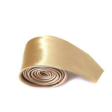 Van Der Linn Satin Tie Slim Skinny Elegant Neckwear Wedding Formal Events