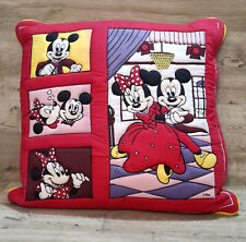 Vintage Disney Mickey & Minnie Mouse Cushion Pillow Cover with Cushion Insert