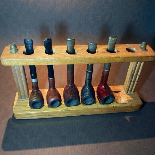 Vintage estate pipes and - vintage, stand