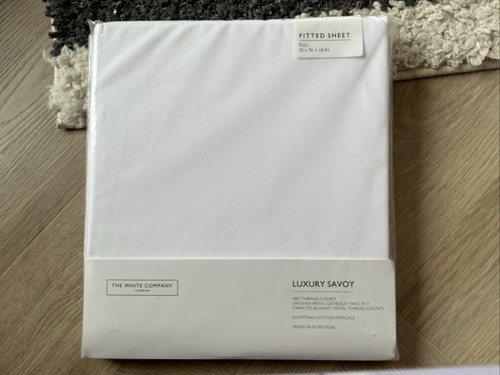 The white company fitted sheet - white,