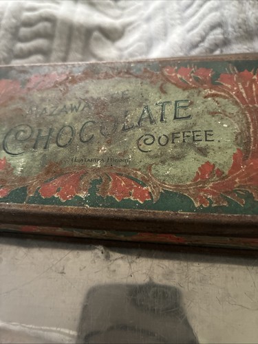 Vintage chocolate coffee tin - chocolate,