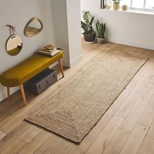Natural Runner Jute Rug Area Handmade Jute Carpet Home Decore
