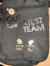 Paralympic Team GB Messenger Bag 2012/2015 Black and Gold never used no tags 