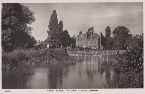 Surrey postcard cedar house - surrey,