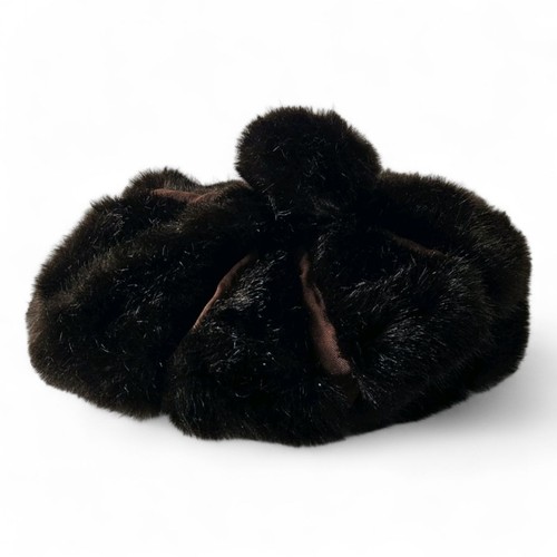 Ladies vintage faux fur pom - faux,